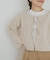 ベロアリボンカットカーディガン