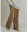 ウールタッチストライプワイドフレアパンツ