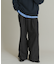 ウールタッチストライプワイドフレアパンツ