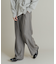 ウールタッチストライプワイドフレアパンツ