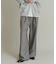 ウールタッチストライプワイドフレアパンツ