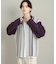 ストライプZIPニットシャツ