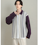 ストライプZIPニットシャツ