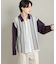 ストライプZIPニットシャツ