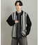 ストライプZIPニットシャツ