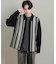 ストライプZIPニットシャツ