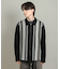 ストライプZIPニットシャツ
