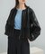 MARILYN MOON　eco leather pleats jacket