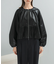 MARILYN MOON　eco leather pleats jacket
