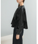 MARILYN MOON　eco leather pleats jacket