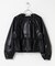 MARILYN MOON　eco leather pleats jacket