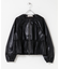 MARILYN MOON　eco leather pleats jacket