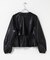 MARILYN MOON　eco leather pleats jacket
