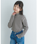 『WEB／一部店舗限定サイズ』ボーダーフリルリブハイネック(KIDS)