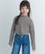 『WEB／一部店舗限定サイズ』ボーダーフリルリブハイネック(KIDS)