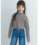 『WEB／一部店舗限定サイズ』ボーダーフリルリブハイネック(KIDS)