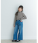『WEB／一部店舗限定サイズ』ボーダーフリルリブハイネック(KIDS)