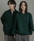 『ユニセックス』スウェットライクハーフジップニット
