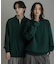『ユニセックス』スウェットライクハーフジップニット