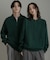 『ユニセックス』スウェットライクハーフジップニット