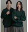 『ユニセックス』スウェットライクハーフジップニット