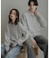 『ユニセックス』スウェットライクハーフジップニット