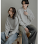 『ユニセックス』スウェットライクハーフジップニット