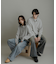 『ユニセックス』スウェットライクハーフジップニット