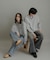 『ユニセックス』スウェットライクハーフジップニット