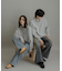 『ユニセックス』スウェットライクハーフジップニット