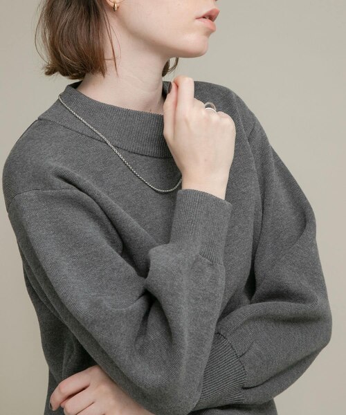 モックネックスウェットライクニットプルオーバー｜アーバンリサーチの
