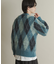 アーガイルVネックカーディガン