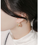 メタルノットワンタッチフープピアス