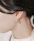 メタルラインデザインフープワンタッチピアス