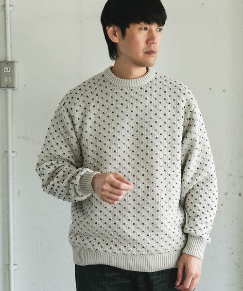変形バーズアイ クルーネックニット｜アーバンリサーチの通販｜&mall