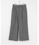 ウールブレンドカーブポケットストレートパンツ
