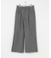 ウールブレンドカーブポケットストレートパンツ