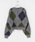 アーガイルニットカーディガン