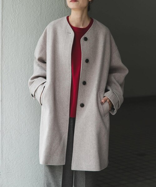 FORK&SPOON ウールノーカラーコート｜アーバンリサーチの通販｜&mall