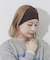 リブニットワイドヘアバンド