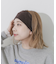 リブニットワイドヘアバンド