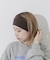 リブニットワイドヘアバンド
