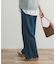 裏起毛タックデニムパンツ