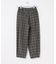 ウールコットンチェックパンツ