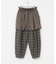 ウールコットンチェックパンツ
