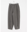 ウールコットンチェックパンツ