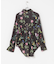 ボタニカルプリントデザインシャツ