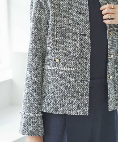 ノーカラーツイードジャケット｜アーバンリサーチの通販｜&mall