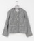 ノーカラーツイードジャケット