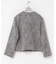 ノーカラーツイードジャケット